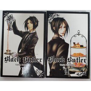 Black Butler Manga Books Volume 1 and 2  by Yano Toboso English Manga Lot of 2